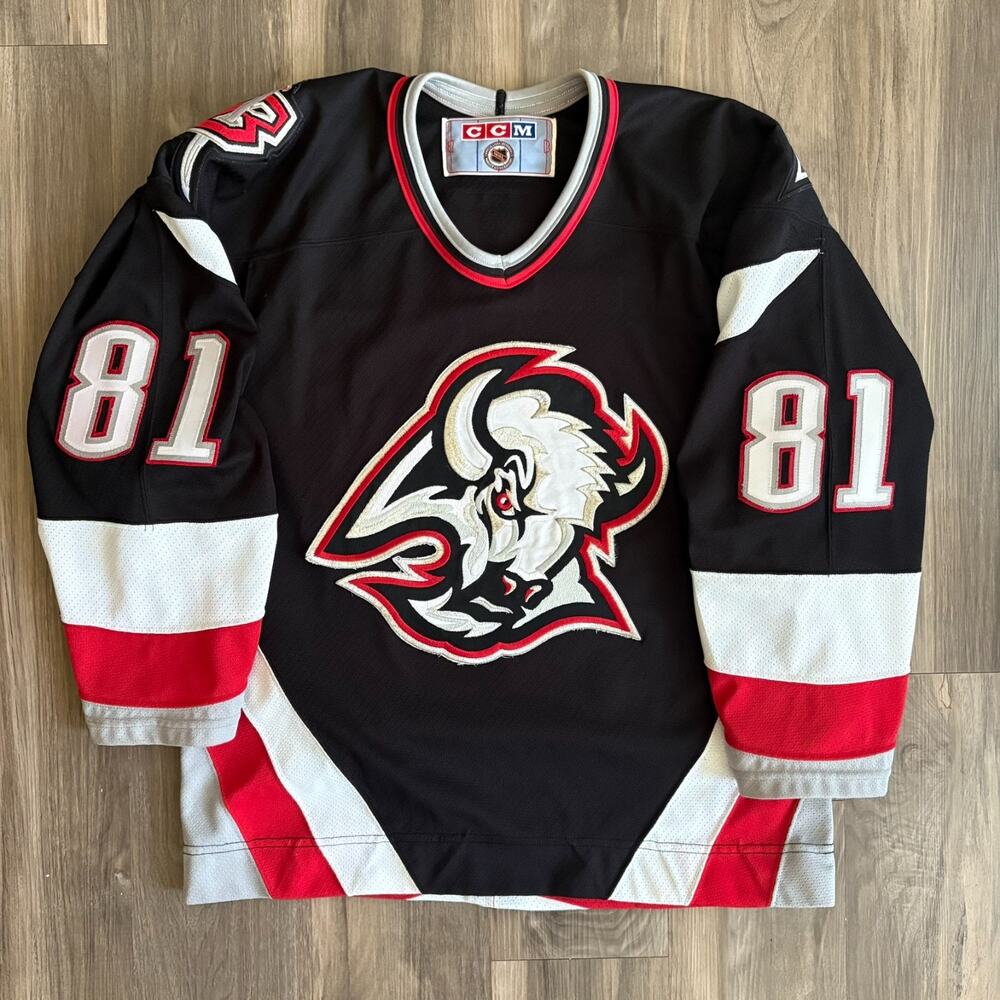 Vintage Buffalo Sabres Miroslav Satan Jersey Men's Size S NHL CCM 81 Goathead